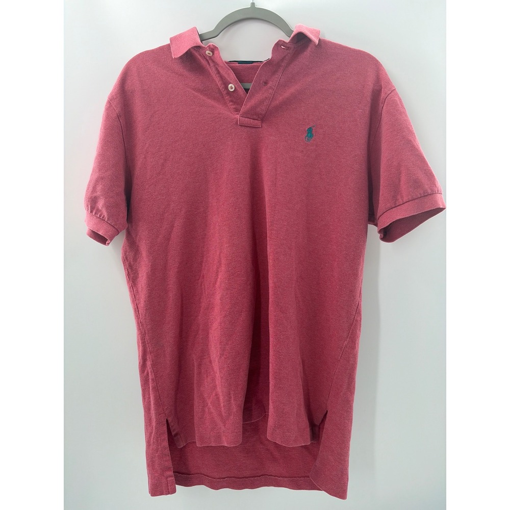 Polo Ralph Lauren Mens Short Sleeve Pique Polo Shirt Pink Red Teal Pony Size M